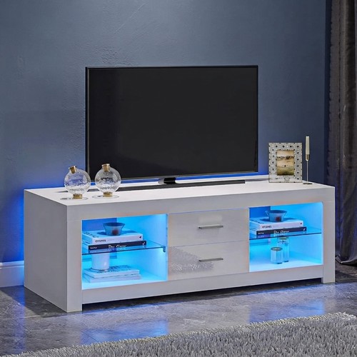 Consolle moderna bianca con - tv,